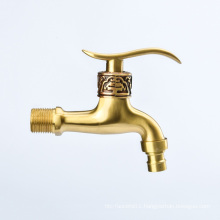 Supply Manufacturing Antique Brass cold & hot water Faucet washing machine Faucet  with Decorative Wall Flange
